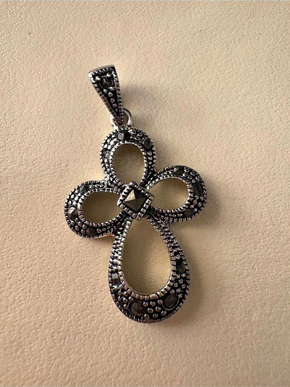 Vintage Sterling Silver Cross Pendant
